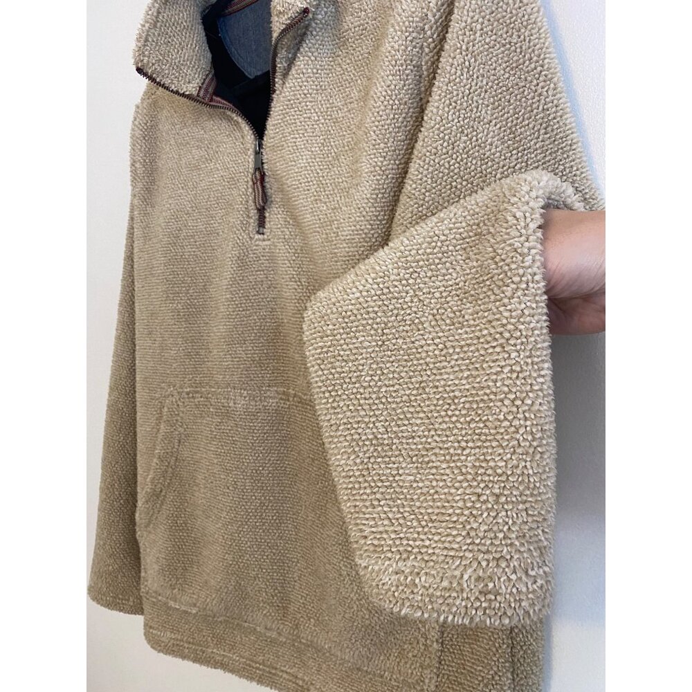 Telluride Clothing Co Beige Sherpa Pullover Sweater Quarter Zip Size S - Picture 5 of 7
